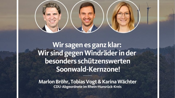 Keine Windräder in der Soonwald-Kernzone!
